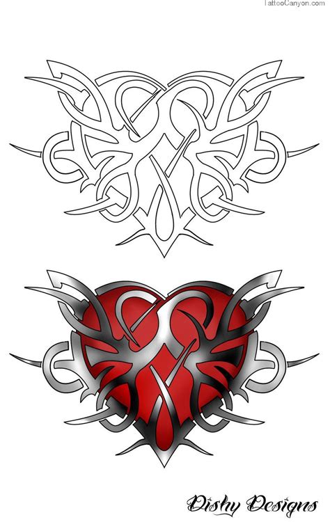 Tribal+Heart+Tattoo+Design+By+Dishydesigns+Designs+Interfaces+picture+ ...