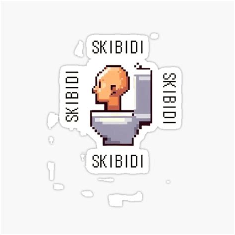 "Skibidi toilet meme pixel art" Sticker for Sale by StarTechFactory | Redbubble