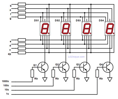 Seven Segment Display Driver Circuit Diagram