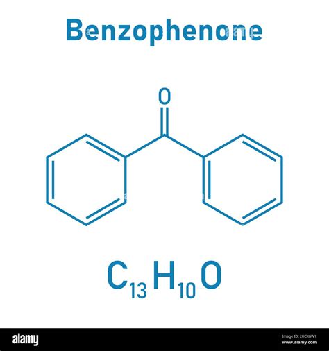 Chemical structure of benzophenone (C13H10O). Chemical resources for ...