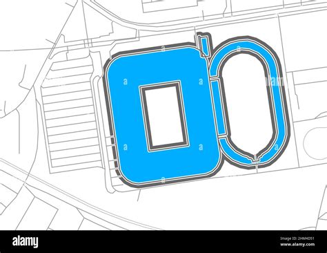 Dortmund, Football Stadium, outline vector map. The bundesliga statium ...