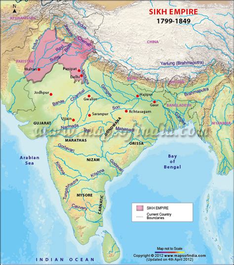 Map Of Punjab During Maharaja Ranjit Singh - Carlie Yolanthe