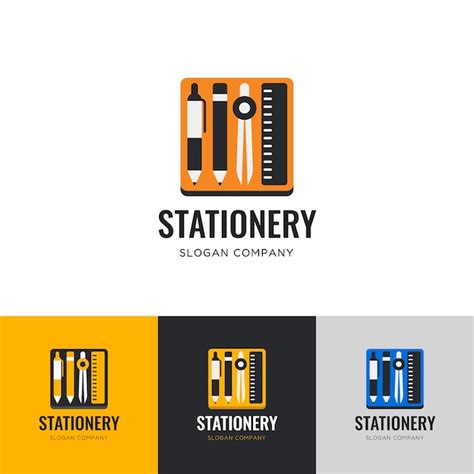 Free Vector | Flat design stationery store design template