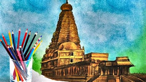 Discover 76+ thanjavur temple sketch latest - seven.edu.vn