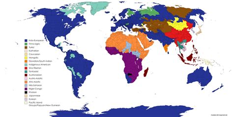 [OC] Detailed Language Family Map of the World : r/dataisbeautiful