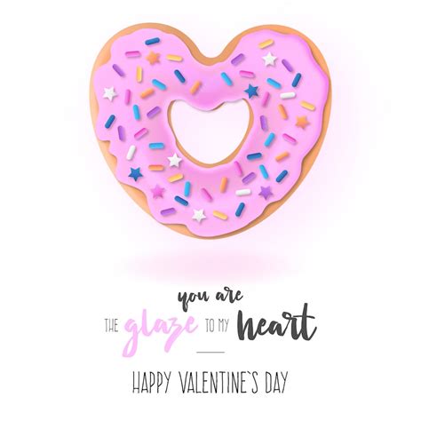 Free Vector | Funny background with love donut and message