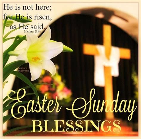 Easter Sunday Blessings He Is Risen Pictures, Photos, and Images for ...