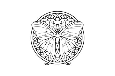 Download Luna Moth Mandala SVG File - Download Free SVG Cut Files