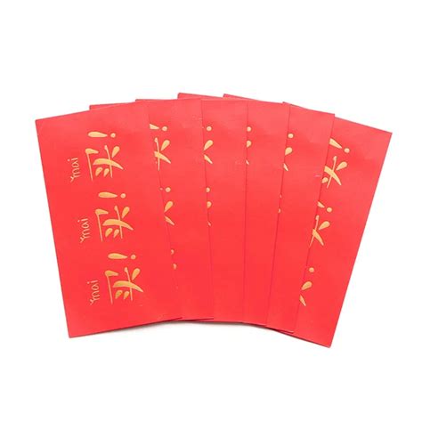 60PCS/SET New Year's Red Envelope Chinese Character Interesting Text ...