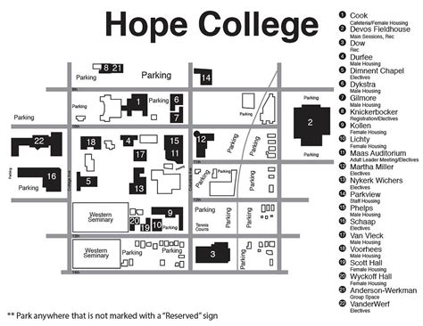 Hope College Campus Map | collinsvillechurch