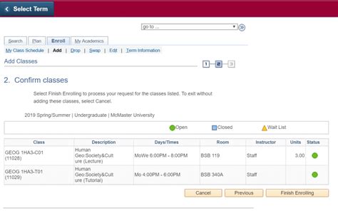 Enrol using Mosaic | Office of the Registrar | McMaster University