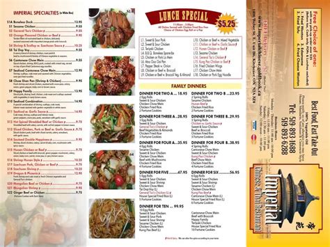 Imperial Menu, Menu for Imperial, Kitchener, Kitchener - Urbanspoon/Zomato