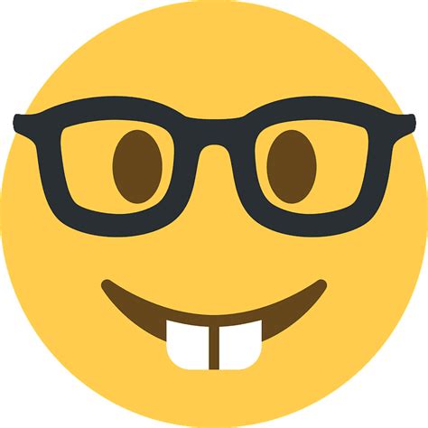 Nerd face emoji clipart. Free download transparent .PNG | Creazilla