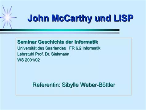 PPT - John McCarthy und LISP PowerPoint Presentation, free download ...