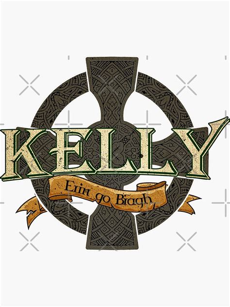 "Kelly Irish Surname | Irish Family Name Gifts" Sticker for Sale by chuppys | Redbubble