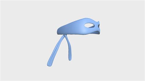 3D Turtle Ninja Mask 01 Blue - Bandana Character Design Model - TurboSquid 1828742