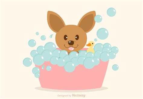 Free Vector Dog Having A Bath - Download Free Vector Art, Stock Graphics & Images