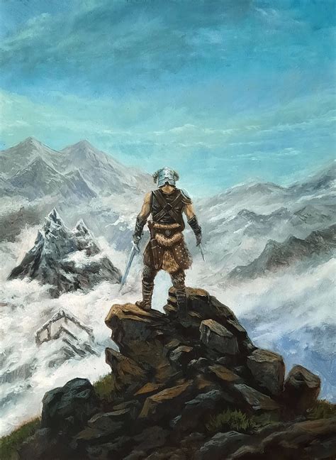 Skyrim Dovahkiin Wanderer Above the Sea of Fog Limited Edition Signed ...