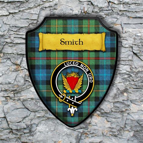 Smith Shield Plaque with Scottish Clan Coat of Arms Badge on | Etsy