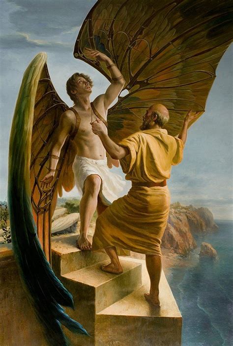 Icarus and Daedalus — Steemkr | Icarus greek mythology, Greek mythology ...