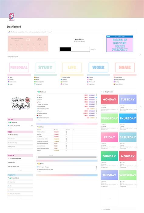 the daily planner is displayed in pastel colors