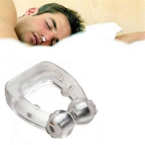 Magnetic Anti Snore Stop Clip Snoring Silicone Nose Clip Sleep Tray Apnea Sleeping Aid Device ...