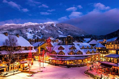 free download | Whistler, Canada, snow, mountains, houses, lights, winter, HD wallpaper | Peakpx