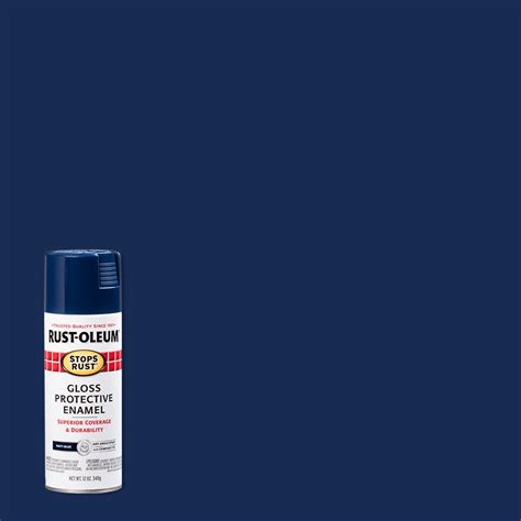 Rust-Oleum Stops Rust 12 oz. Protective Enamel Gloss Navy Blue Spray ...