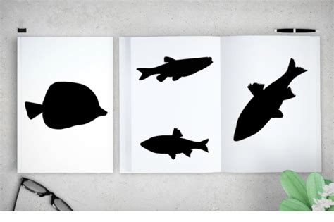 Fish Silhouettes Vector & Svg Graphic by DIGITAL CREATIVE STORE ...