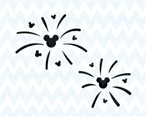 Mickey Mouse Head Fireworks SVG Disney Fireworks SVG and PNG | Etsy