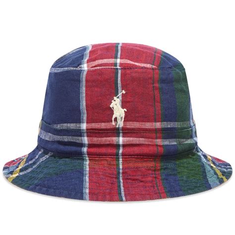 Polo Ralph Lauren Reversible Loft Bucket Hat Desert Khaki & Madras | END.