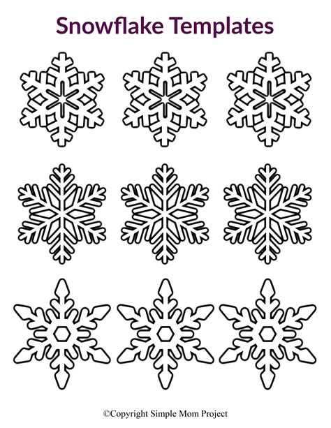 Free Printable Small Snowflake Templates – Simple Mom Project