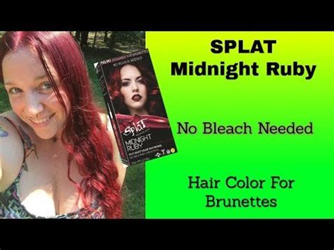 Splat Midnight Ruby No Bleach Hair Color For Brunettes - YouTube