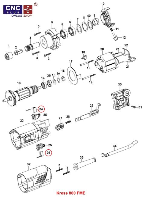 Motor Carbon Brush for Kress 1050, 800, 530