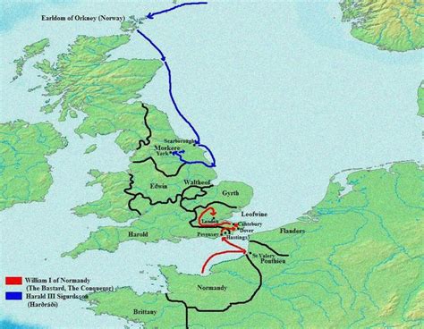 The Norman Conquest | Map, Old english words, Ancient maps