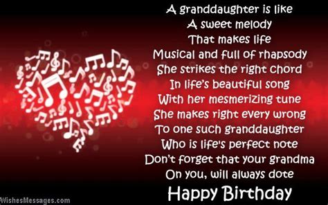 Birthday Poems for Granddaughter