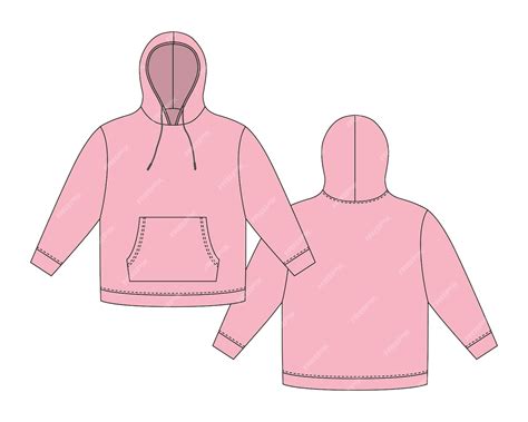 Premium Vector | Hoodie template in pastel pink color apparel hoody ...