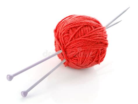 Knitting Needles and Wool Ball Stock Photo - Image of cord, clothes: 19801982