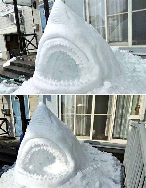 This Japanese Artist Makes Sculptures Out Of Snow, And Here Are 30 Of The Coolest Ones | Bored Panda