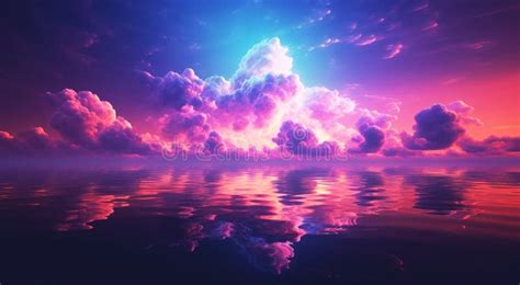 A Purple Sky with Clouds and Stars Stock Illustration - Illustration of milky, wave: 294122648