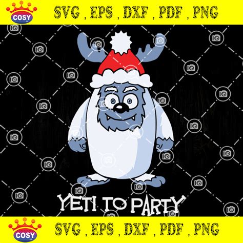 Christmas Yeti To Party SVG, Funny Yeti Christmas SVG, Santa Christmas ...