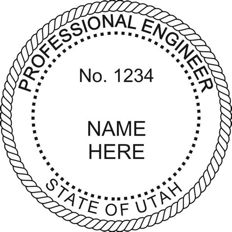 UTAH Pre-inked Professional Engineer Stamp - Winmark Stamp & Sign ...