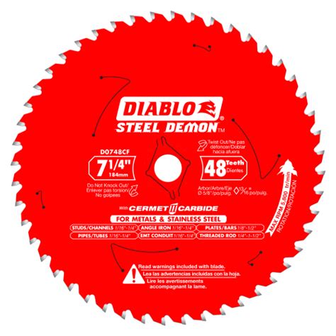 DIABLO - STEEL DEMON Medium Metal and Stainless Steel Cutting Saw Blade 7 1/4"- 14" - PR Diamond