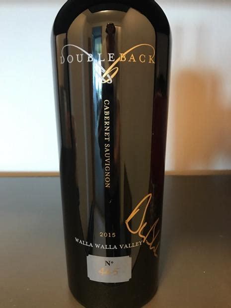 2015 Doubleback Wines Cabernet Sauvignon Limited Edition, USA, Washington, Columbia Valley ...