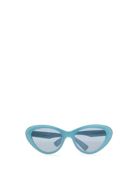 Gucci Cat-eye Sunglasses in Blue | Lyst