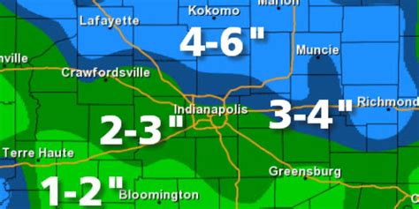 Indianapolis weather: Up to 6 inches of snow fell in Central Indiana