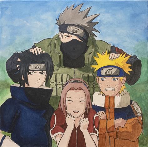 Naruto Team 7 Painting on Carousell