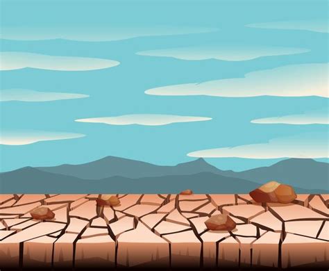 A dry land landscape 419299 Vector Art at Vecteezy