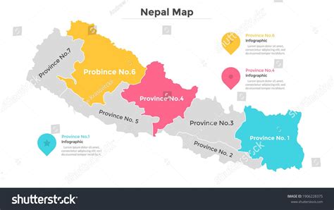 Nepal Map Divided Into Federal States Stock Vector (Royalty Free) 1906228375 | Shutterstock ...