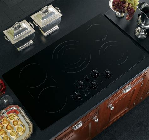 GE Profile Series PP962BMBB 36" Built-In Electric Cooktop - Black